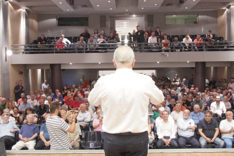 Σάκης Τορουνίδης στο κατάμεστο Παπαστράτειο: «Ποτέ δεν θα συμβιβαστώ με την ιδέα ότι δεν μπορούμε να αλλάξουμε τον τόπο μας!