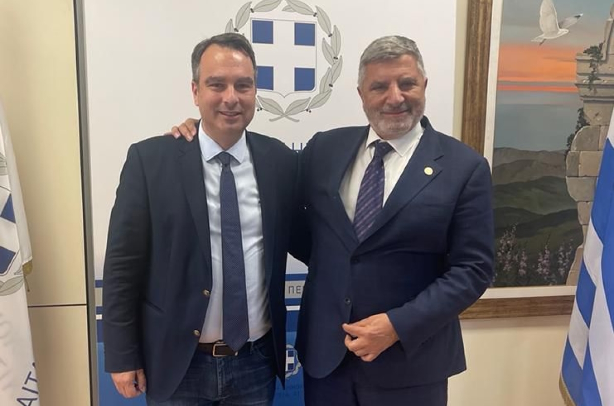 Συνάντηση του Θανάση Παπαθανάση με τον Περιφερειάρχη Αττικής, Γιώργο Πατούλη