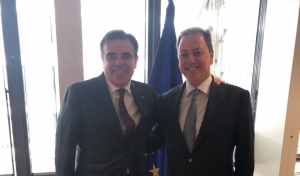 Συνάντηση του Κοινοβουλευτικού Εκπροσώπου της ΝΔ Σπήλιου Λιβανού με τον Αντιπρόεδρο της Ε.Ε Μαργαρίτη Σχοινά