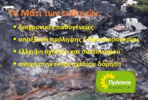 ΠΡΑΣΙΝΟΙ - ΟΙΚΟΛΟΓΙΑ: 7 χρόνια από την τραγωδία στο Μάτι, το πάθημα δεν έγινε μάθημα