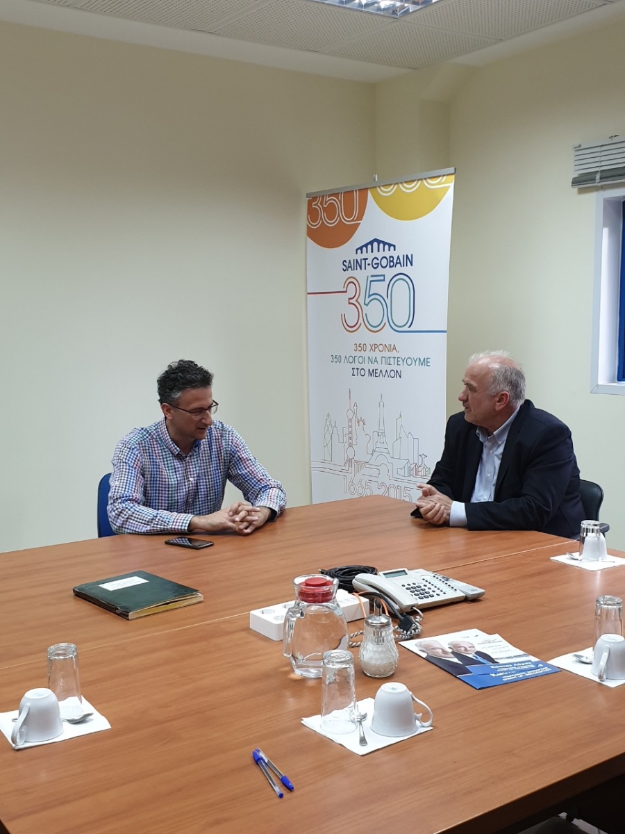 Επίσκεψη στο εργοστάσιο Γυψοσανίδας « RIGIPS » στην Αστροβίτσα Αιτωλικού πραγματοποίησε o Κώστας Λύρος