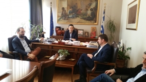Συνάντηση Δημάρχου Αγρινίου Γιώργου Παπαναστασίου με τον Γραμματέα Τοπικής Αυτοδιοίκησης της ΝΔ Νίκο Χαρδαλιά