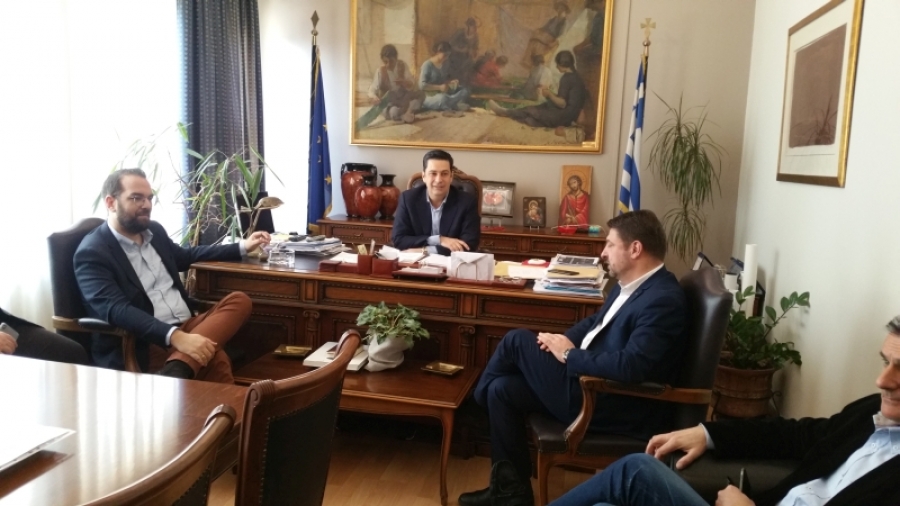 Συνάντηση Δημάρχου Αγρινίου Γιώργου Παπαναστασίου με τον Γραμματέα Τοπικής Αυτοδιοίκησης της ΝΔ Νίκο Χαρδαλιά