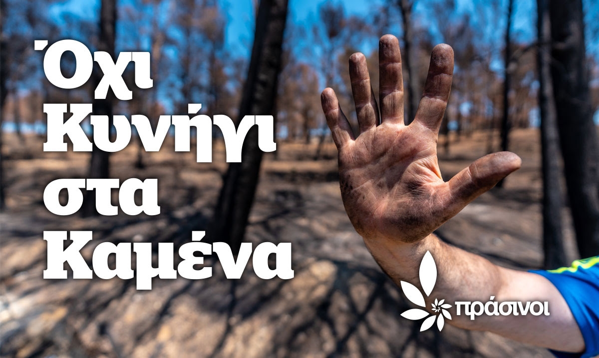 ΠΡΑΣΙΝΟΙ: Όχι κυνήγι στα καμένα