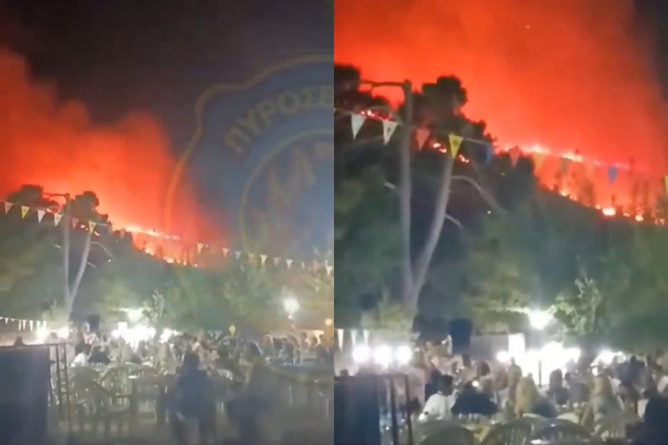 Ζάκυνθος: Απίστευτο βίντεο με γλέντι σε πανηγύρι την ώρα που το νησί καιγόταν