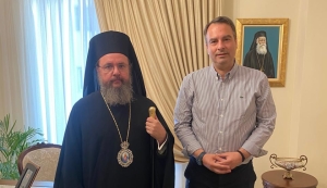Συνάντηση Θανάση Παπαθανάση με τον Μητροπολίτη Αιτωλίας και Ακαρνανίας κ.Δαμασκηνό